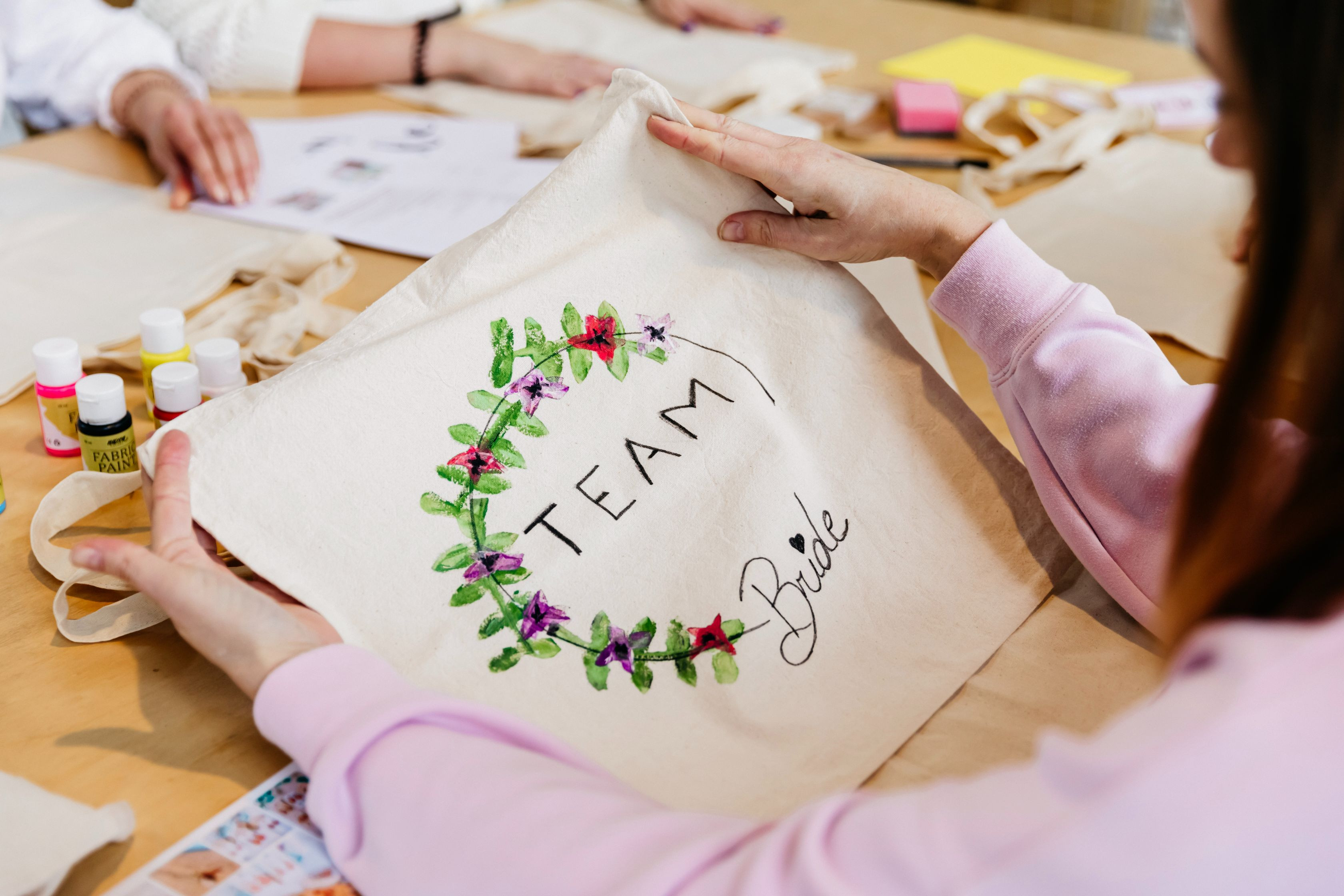Totebag pimpen - workshop op aanvraag - Foto