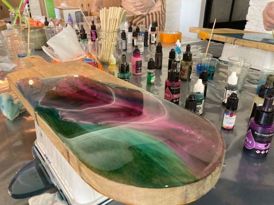 Workshop Aperotime en je eigen aperitief plank of dienblad in hars (resin)