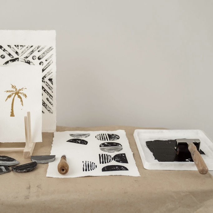 Workshop Blockprinting tas - Foto