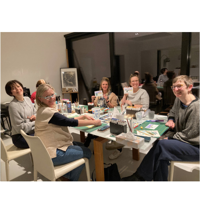 Fijne kaartjes maken met aquarel "Groetjes uit de Provence!" - Foto