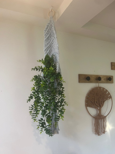 Macramé plantenhanger - Foto