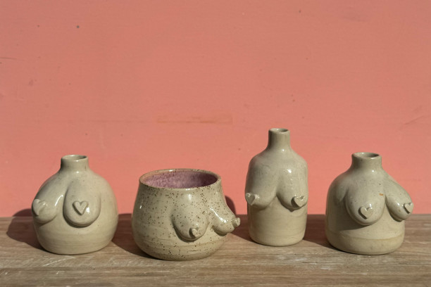 Curves & Clay: borsten tas (keramiek)