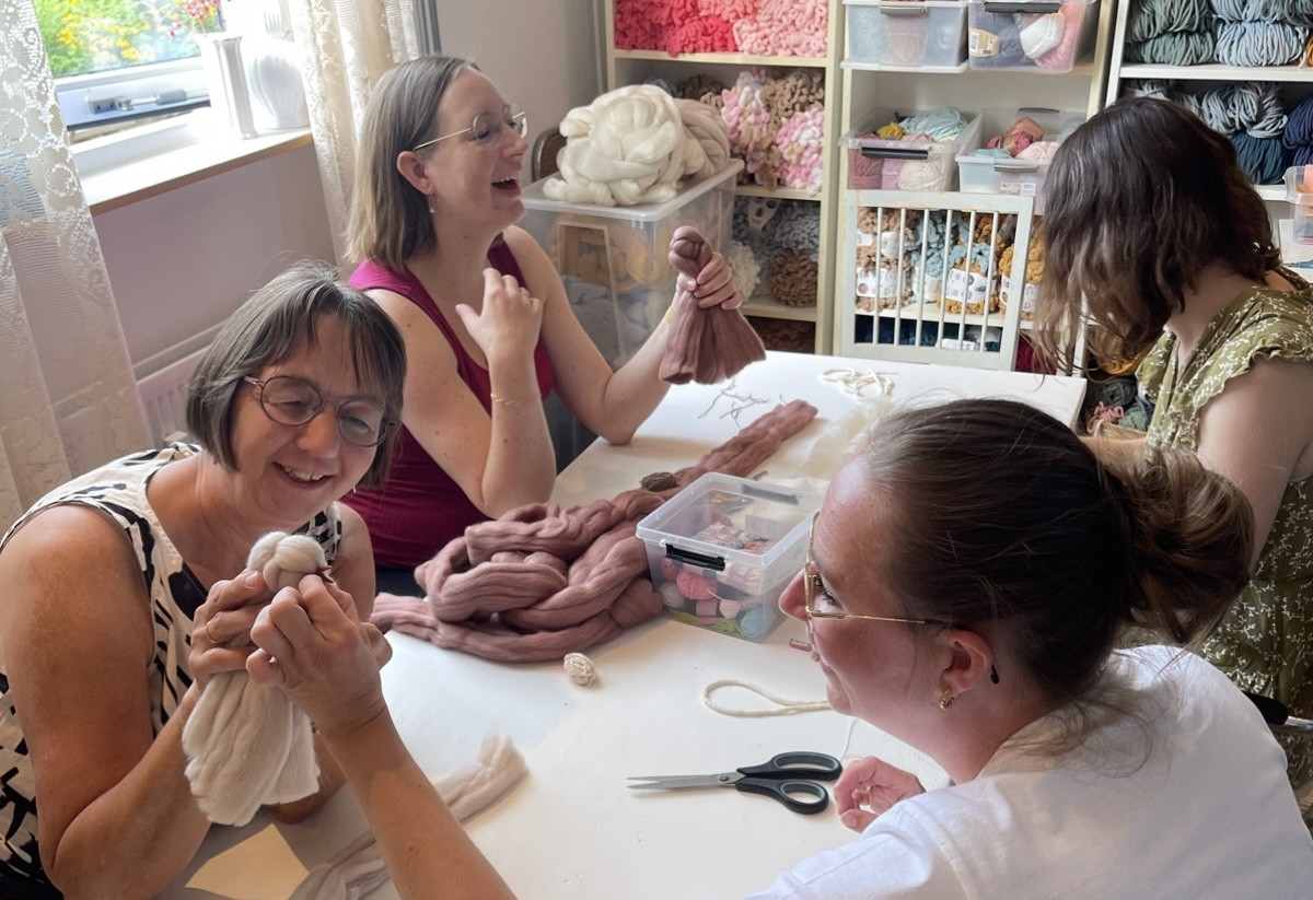 Workshop Duifje van merinowol - Foto