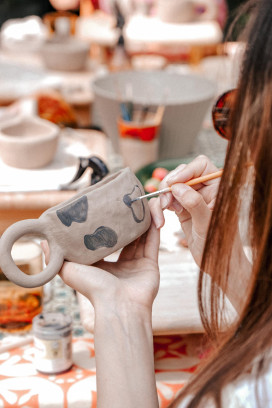 Maak je eigen keramiek funky mug