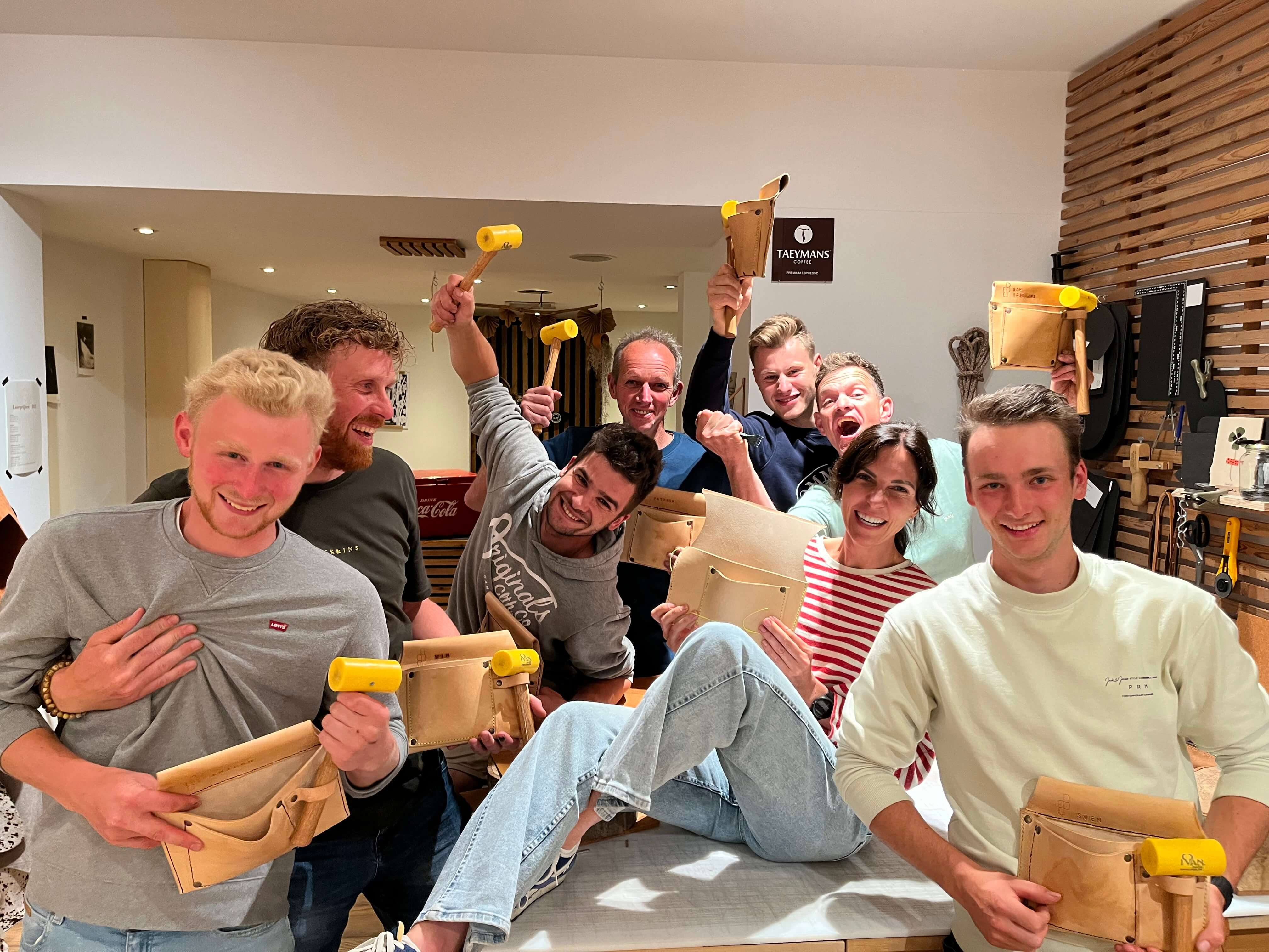 Workshop lederen handtas maken - Foto