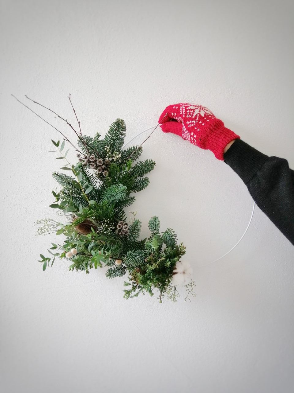 Kerstkrans / winterkrans workshop - Foto