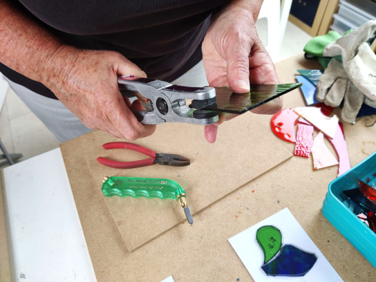 Workshop glas-in-lood:  koperfolietechniek/ Tiffany