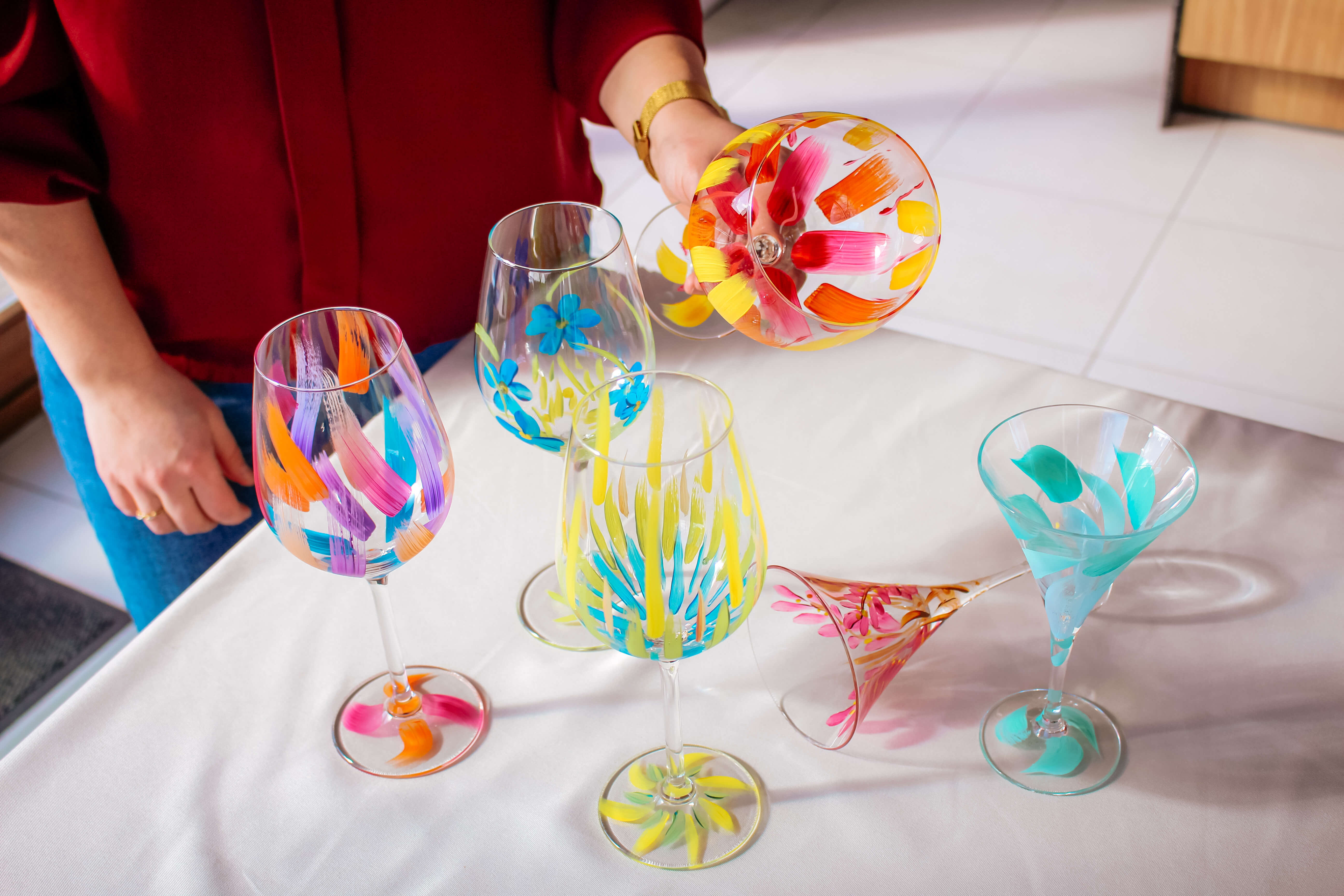 Glas Paint & Sip - Je eigen glazenset schilderen