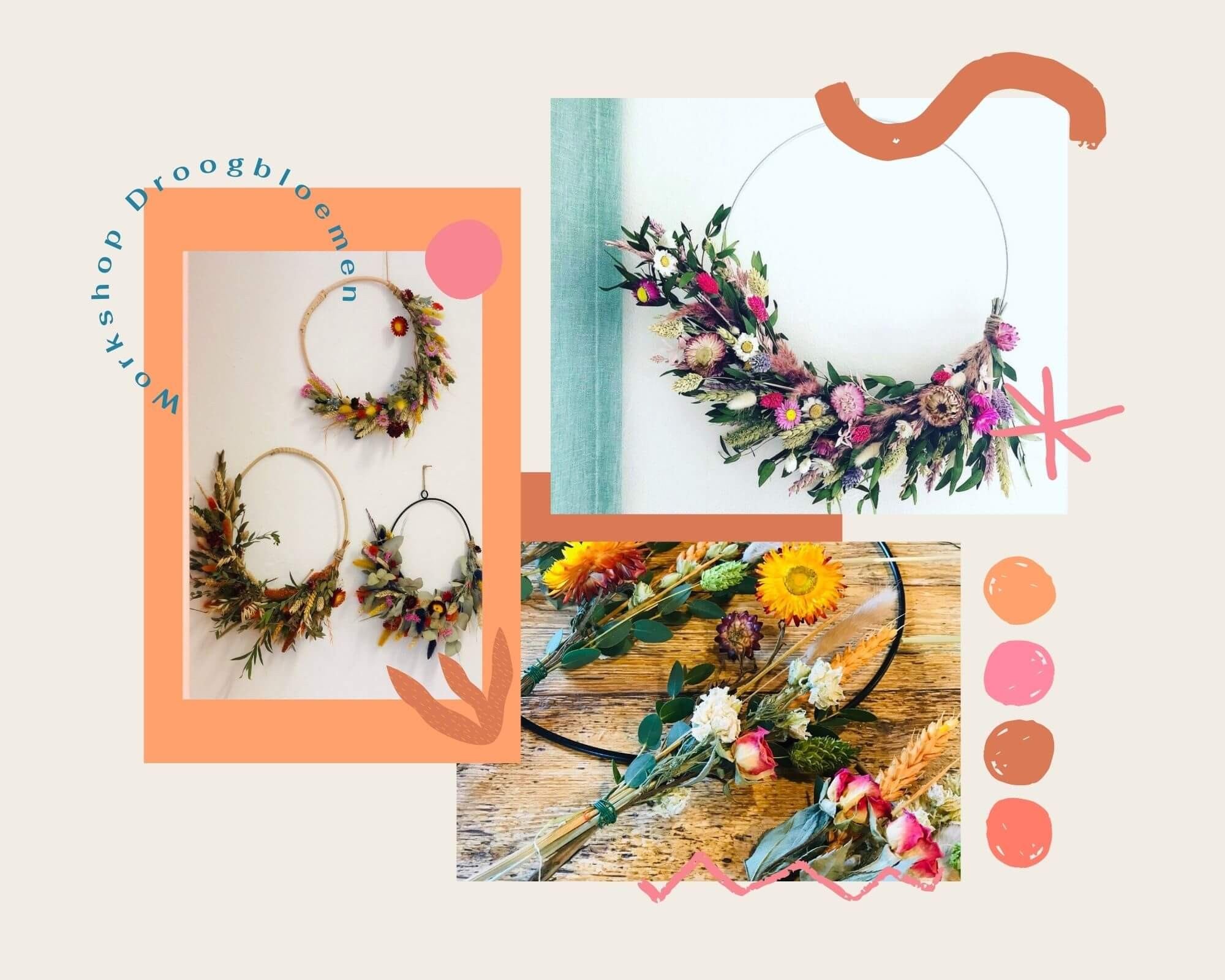 Workshop droogbloemen krans of stolp - 26 juni 2025 - Zwolle - Foto