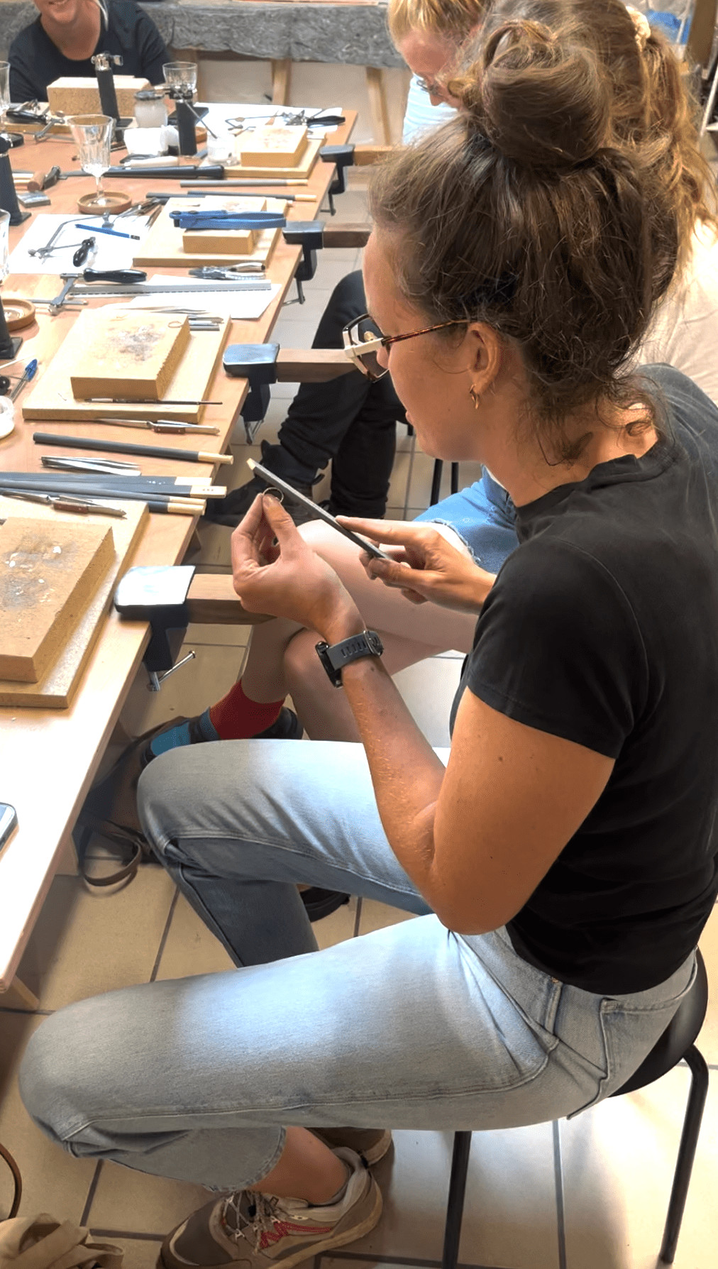 Juwelen workshop - fijne aanschuifringen - Foto