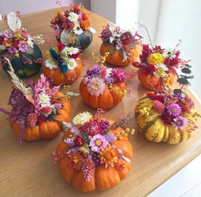 Herfst workshop sierpompoen met droogbloemen