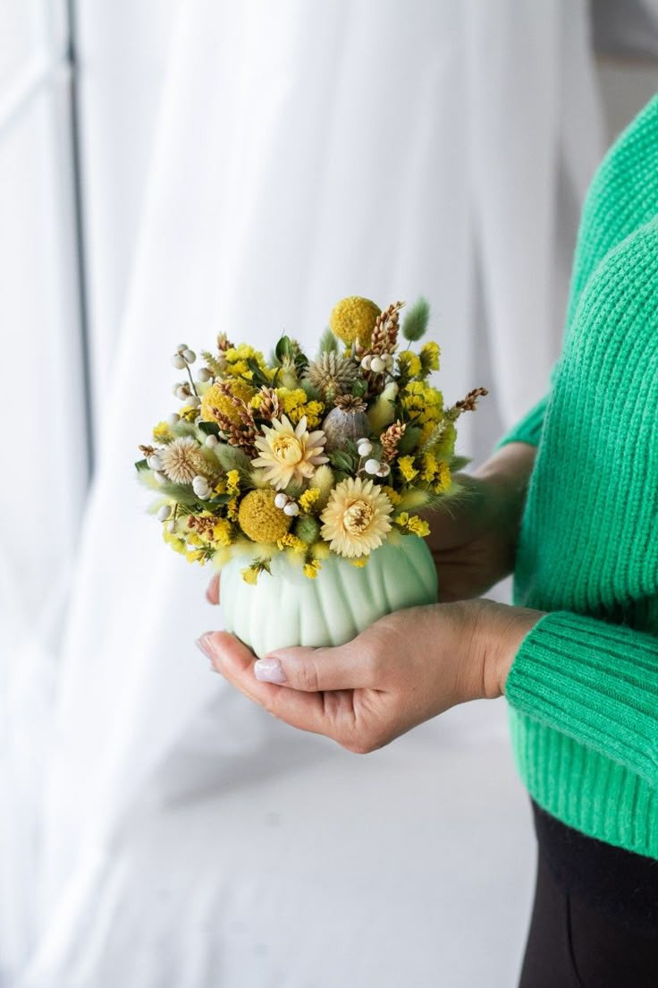 Herfst workshop sierpompoen met droogbloemen - Foto