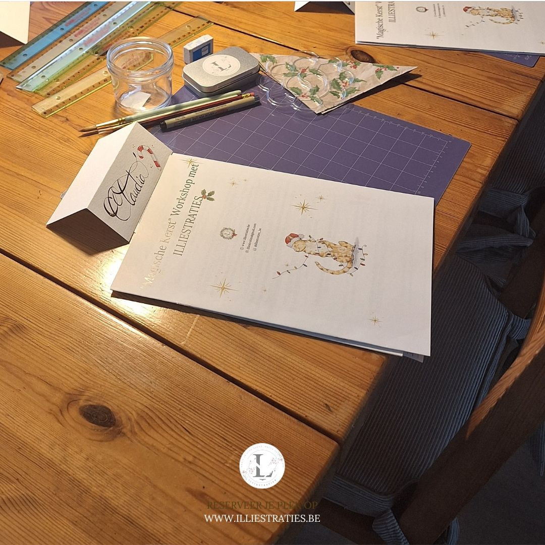 Aquarel Kerstworkshop: Schilder je eigen kat in kerstsfeer - Foto