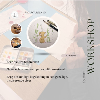 Aquarelworkshop Mechelen – Schilder in 3 uur een magisch wintertafereel