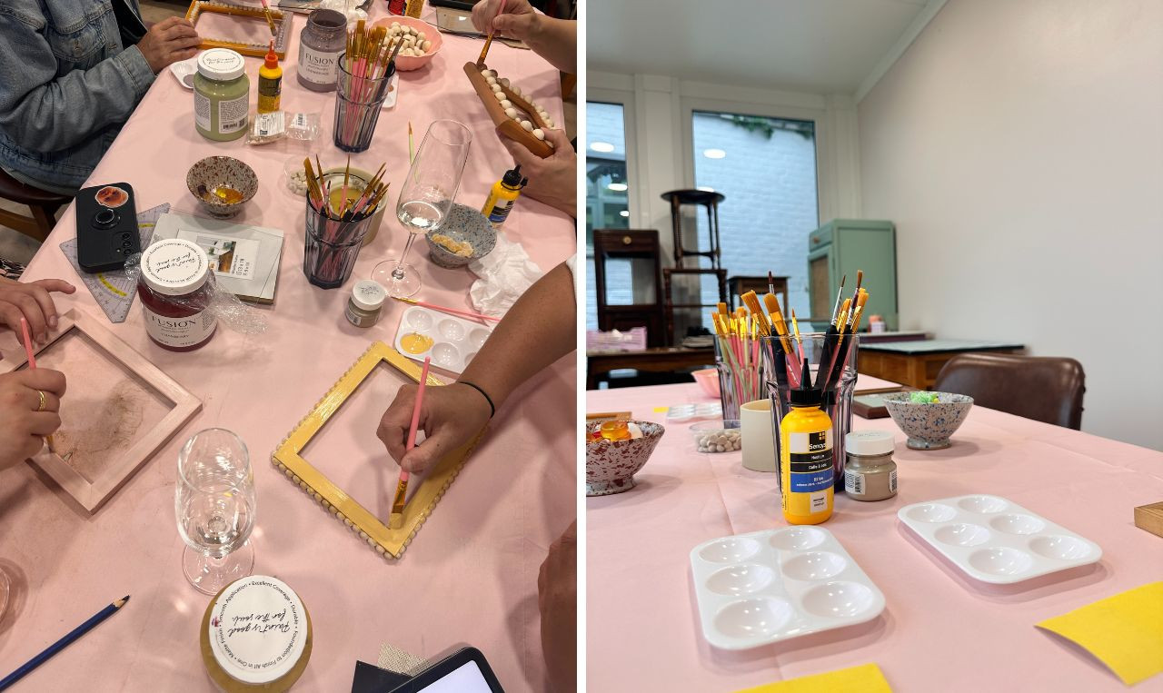 Workshop Sip & Paint a frame - Foto