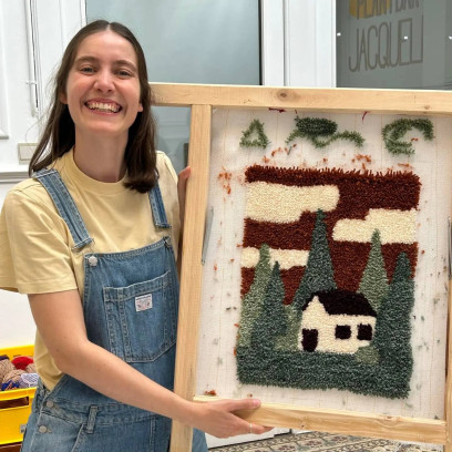 Workshop tufting - ingekaderde wanddecoratie