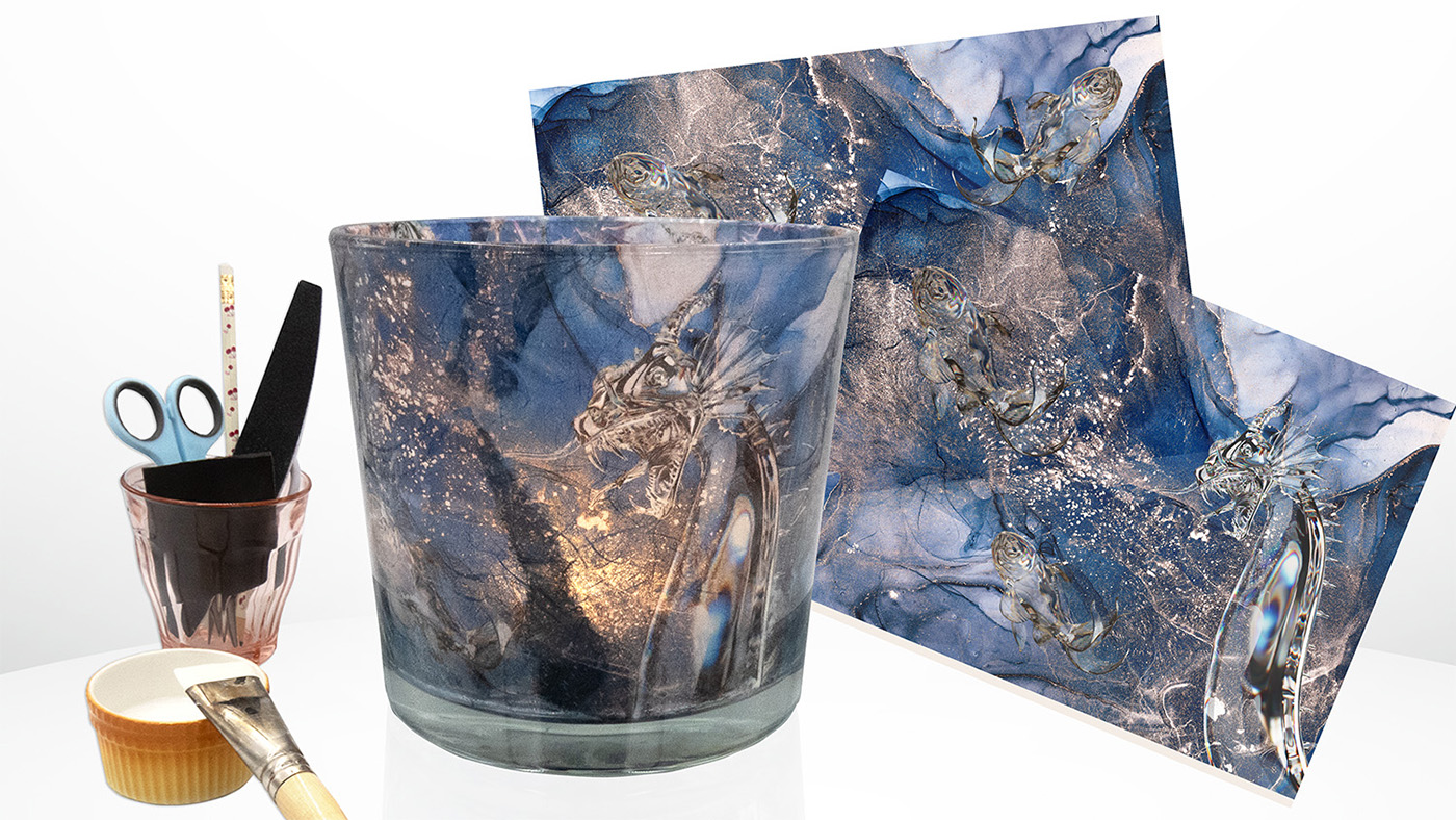 Workshop rijstpapier op glas - Foto