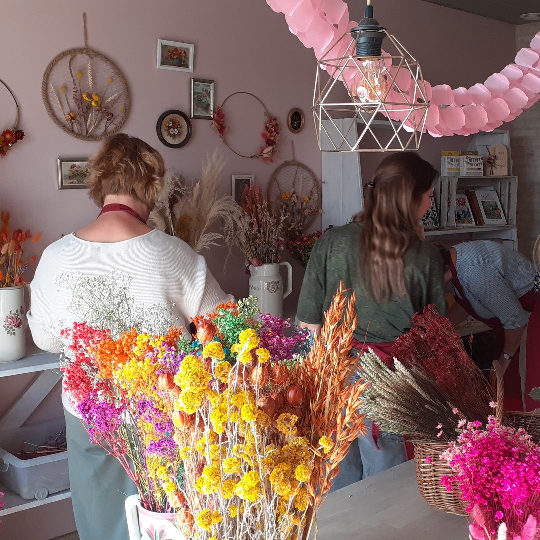 Workshop Flowerhoop droogbloemen - Foto