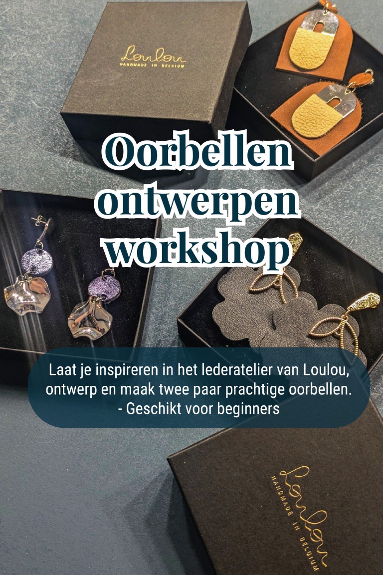 Oorbellen in leder - Foto