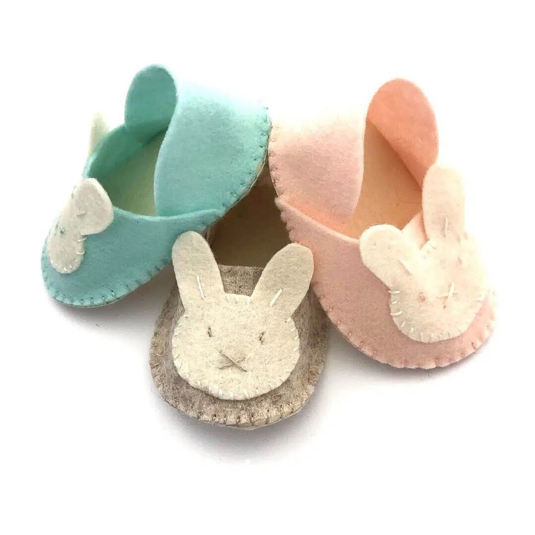 baby slofjes uit vilt - DIY kit - Foto