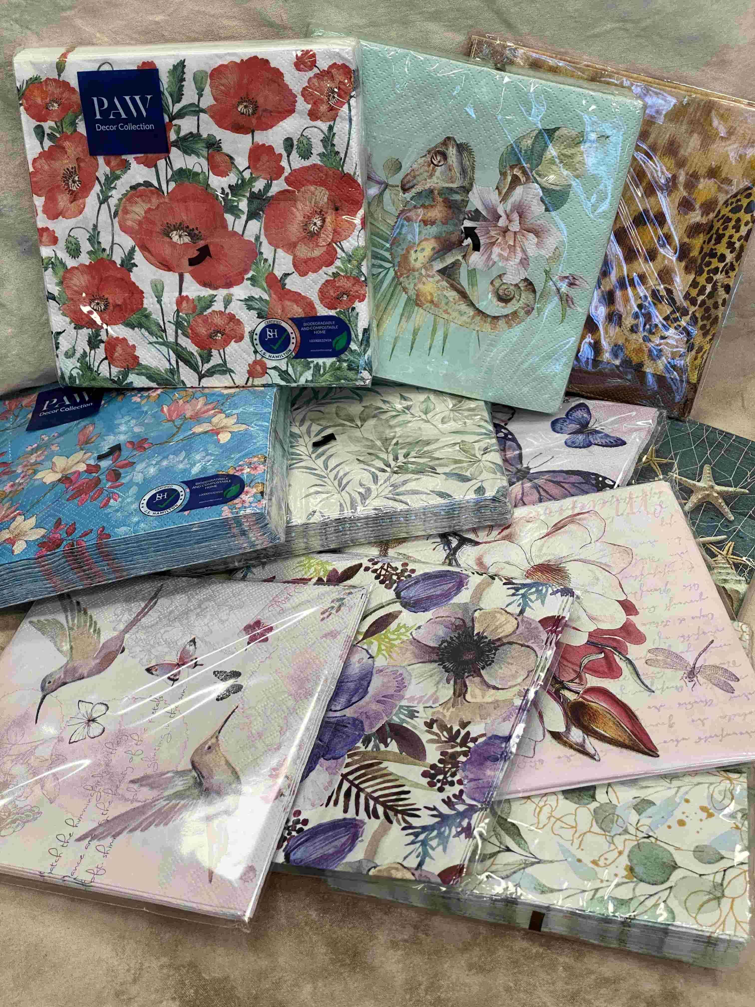 Decoupage glazen vaas of lamp - Foto