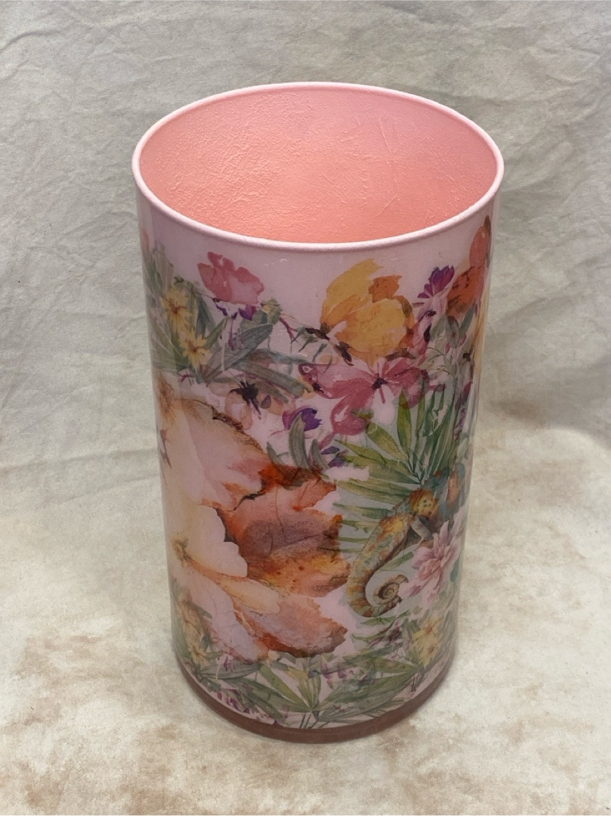 Decoupage glazen vaas of lamp - Foto