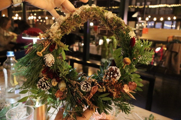 Kerstkrans & sip workshop 🌲🍹