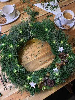 Kerstkrans & sip workshop 🌲🍹