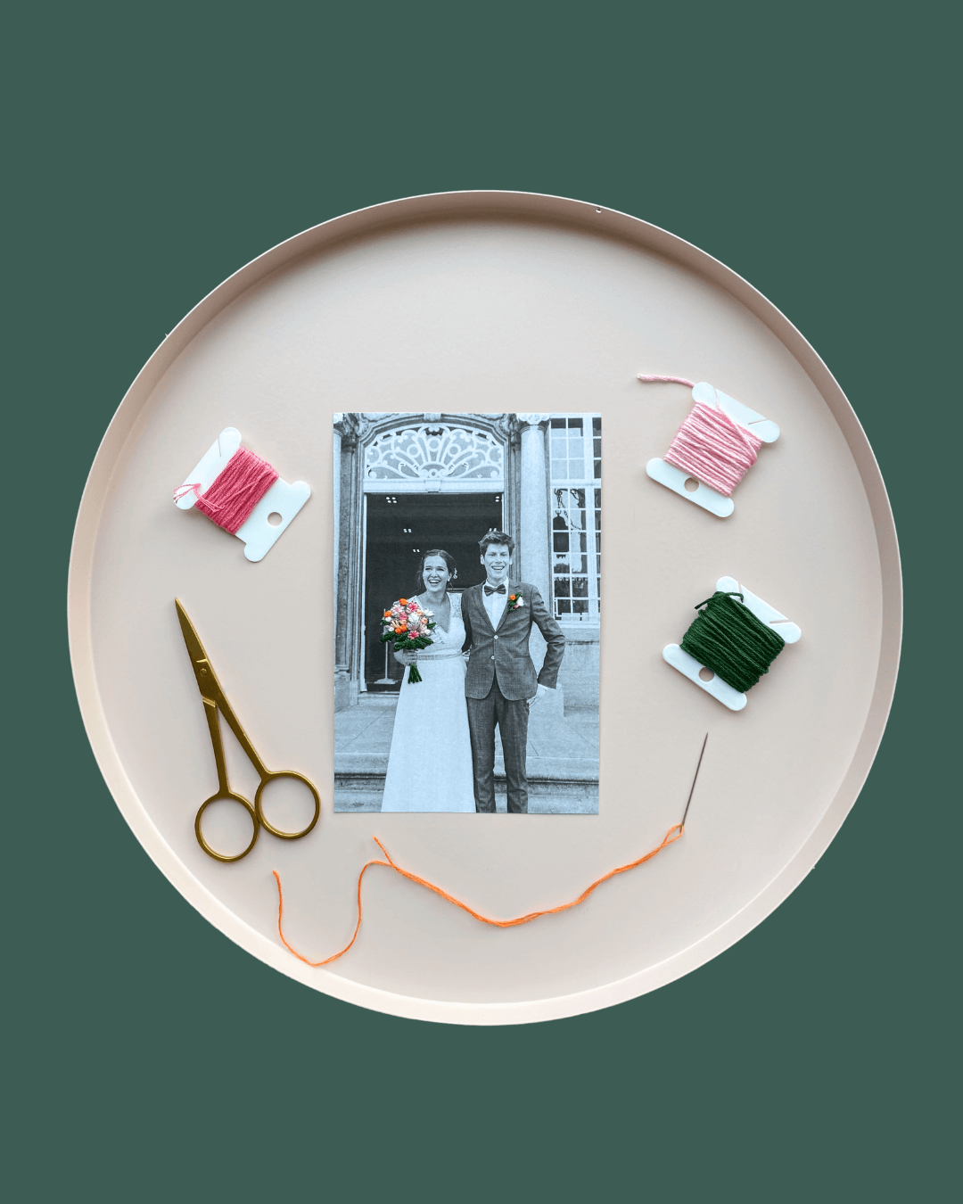 Borduurworkshop op foto