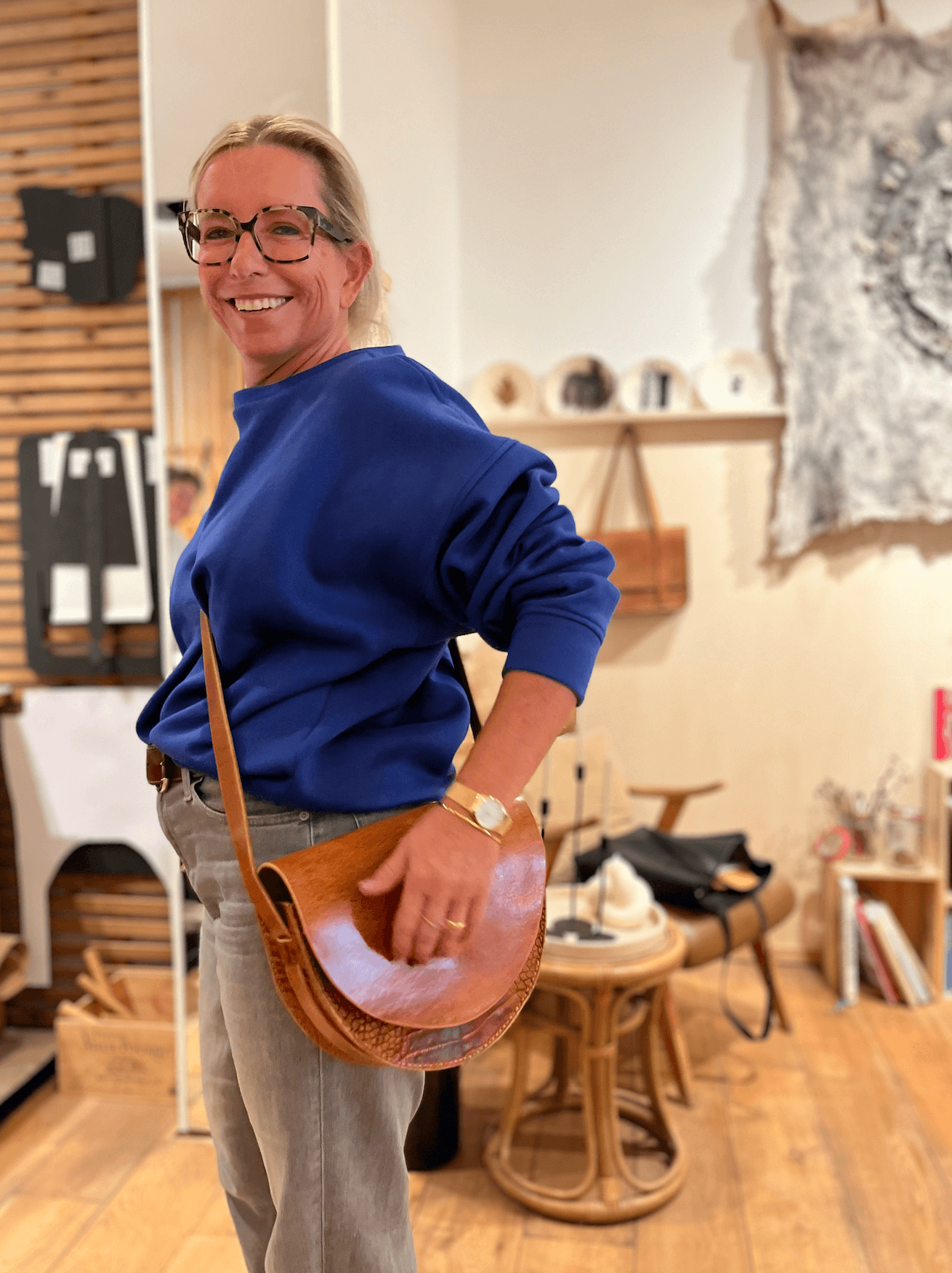 Workshop lederen handtas maken - Foto