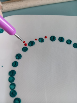 DOT painting, Stippentechniek