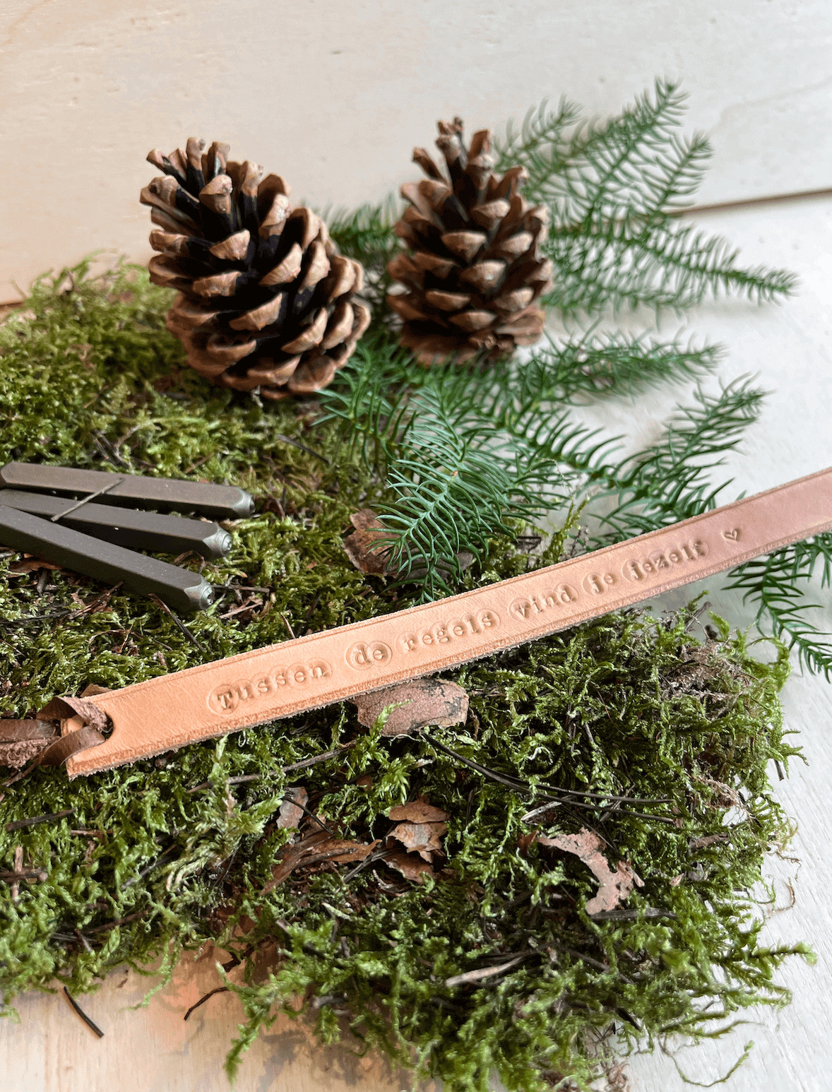 Lederen boekenlegger "Stempelen" @Libelle Winterfair - 13/11 om 10u15 - Foto