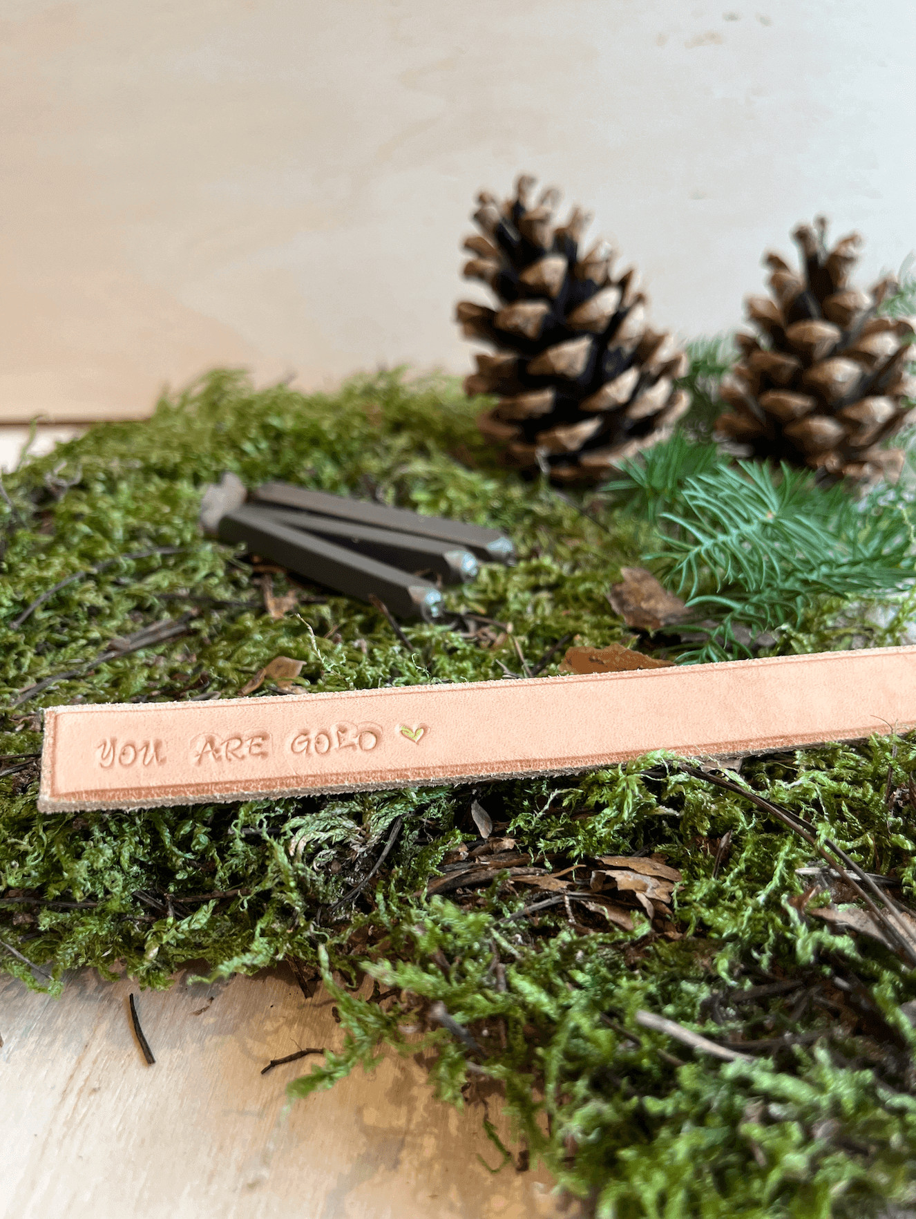 Lederen boekenlegger "Stempelen" @Libelle Winterfair - 13/11 om 10u15 - Foto