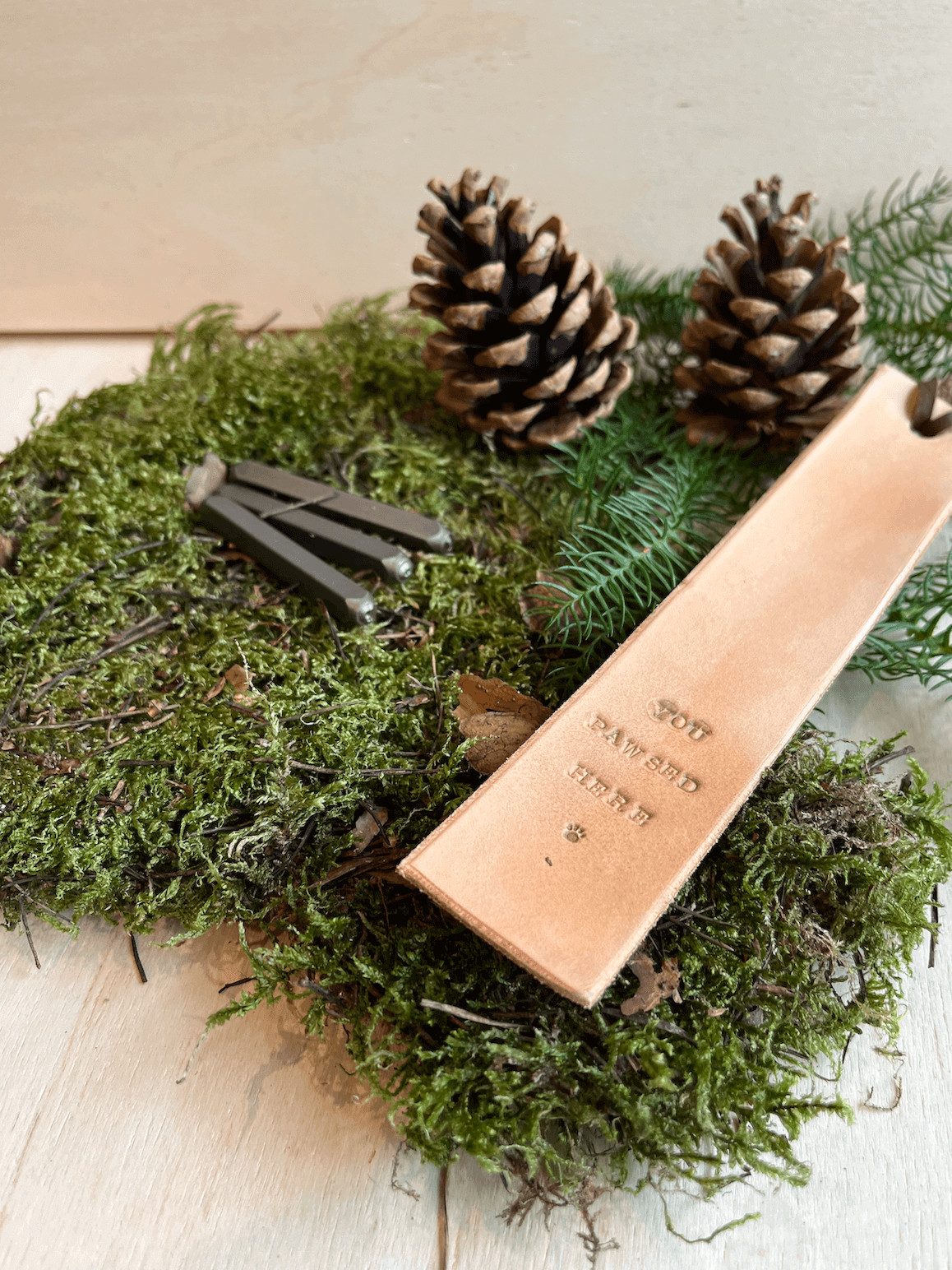 Lederen boekenlegger "Stempelen" @Libelle Winterfair - 13/11 om 10u15 - Foto
