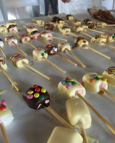 Workshop Chocolade: Chocolade funbuilding - Foto
