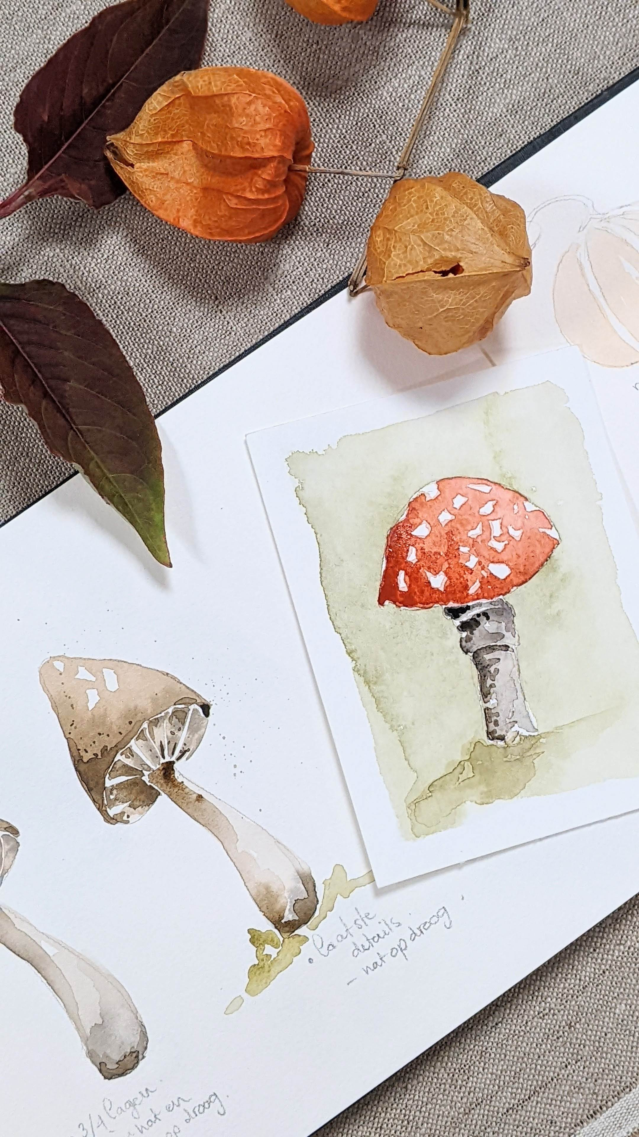 Workshop aquarel 'Herfst sprookje' schilderen - Foto