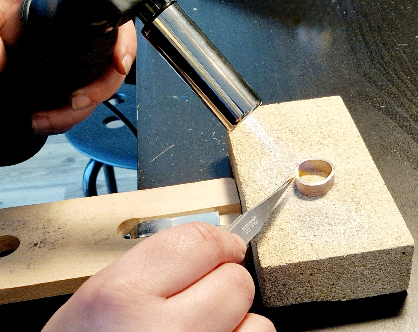 Workshop Ring of Armband met hamerslag - Foto