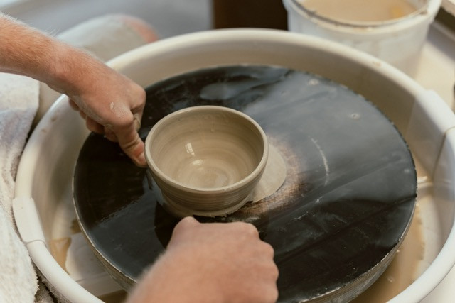 Workshop ouder - kind pottenbakken - Foto