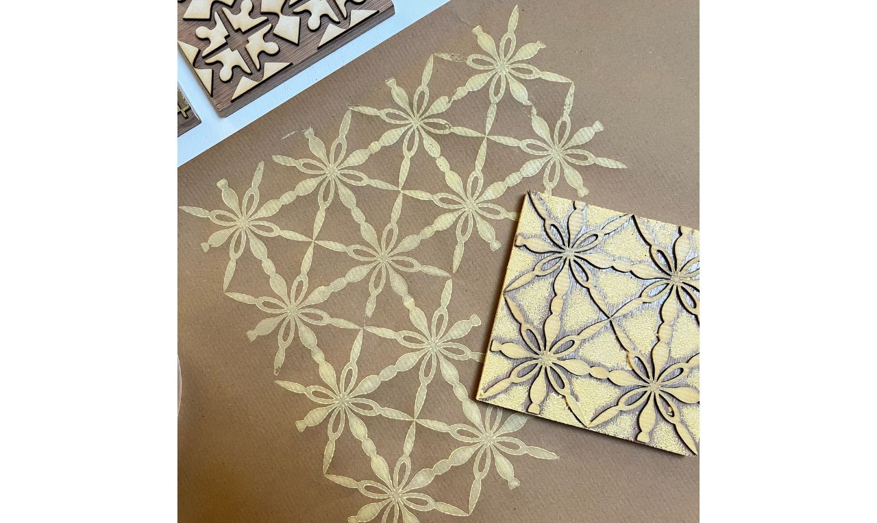 Inpakpapier zelf stempelen @Libelle Winterfair - 13/11 om 10u15 - Foto