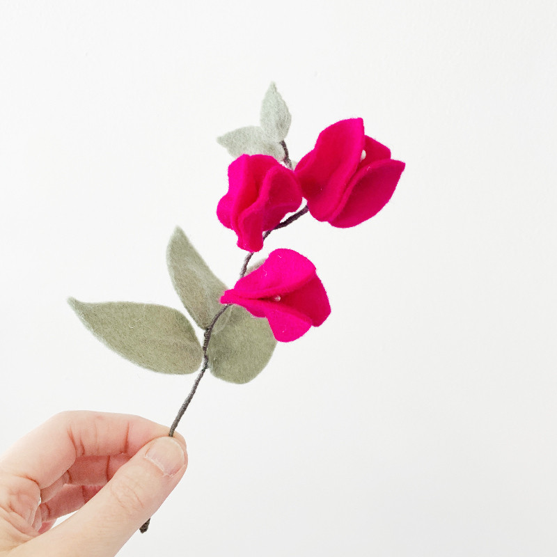 Bougainvillea van Vilt leren maken - Foto
