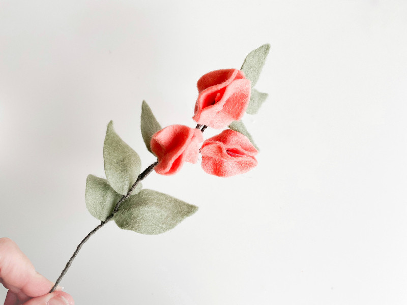 Bougainvillea van Vilt leren maken - Foto