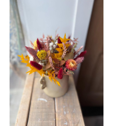 Maak je eigen bloemstukje met droogbloemen