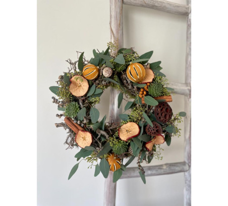 Maak je winterkrans met kerstlichtjes