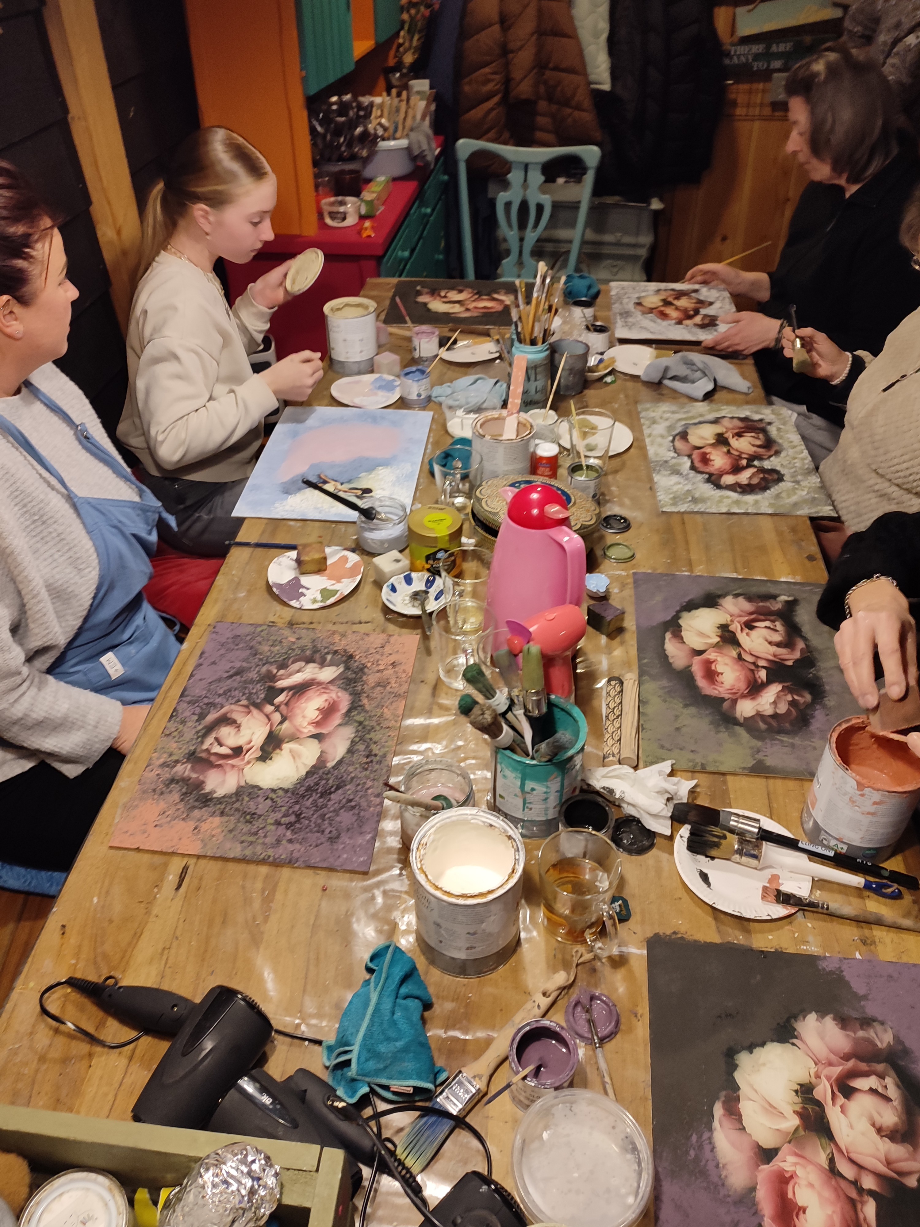 Workshop unieke lampenkap en lampenvoet - Foto