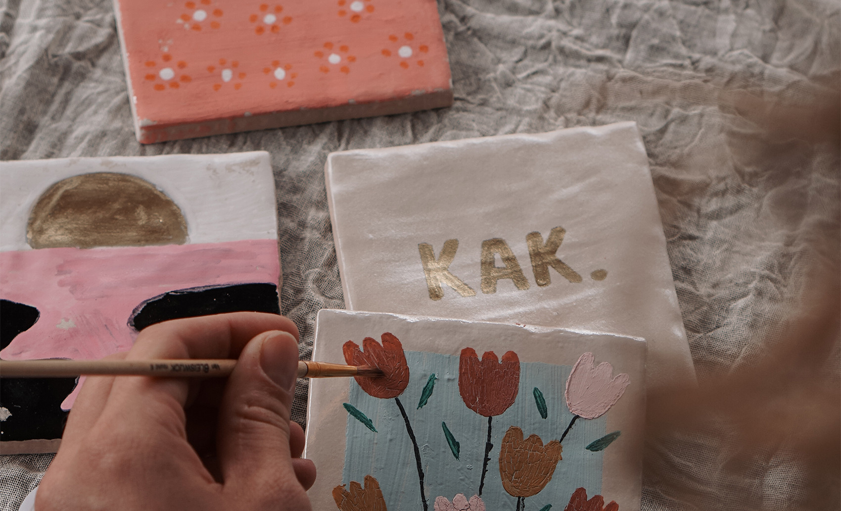 Workshop tegel beschilderen | Kreadoe Jaarbeurs Utrecht | Za 25 okt - Foto