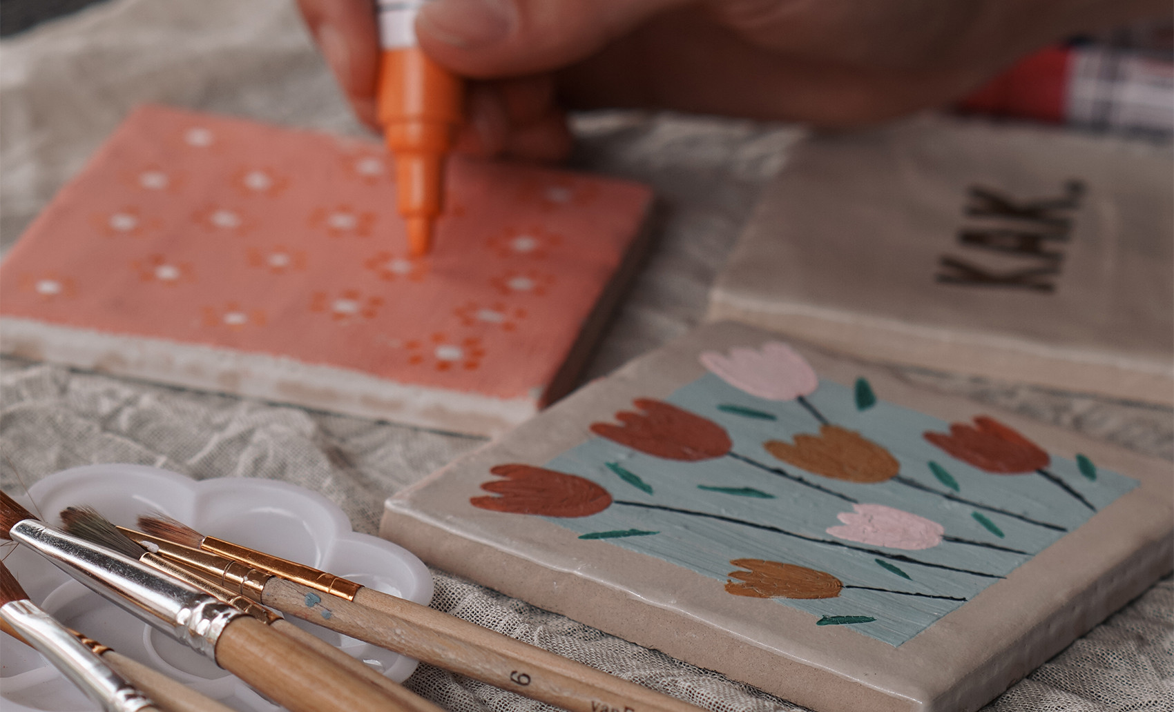 Workshop tegel beschilderen | Kreadoe Jaarbeurs Utrecht | Zo 26 okt - Foto