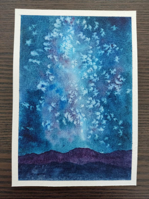 Winter- en kerstkaartjes aquarel