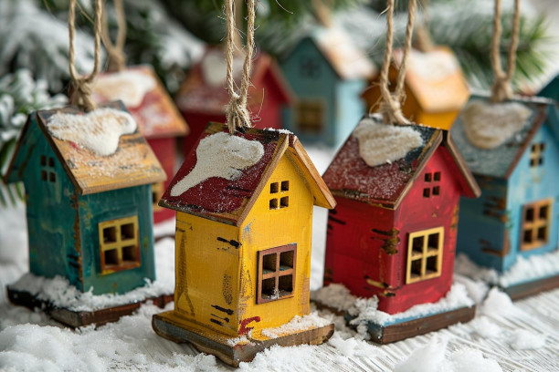 Winterhuisjes decoratie