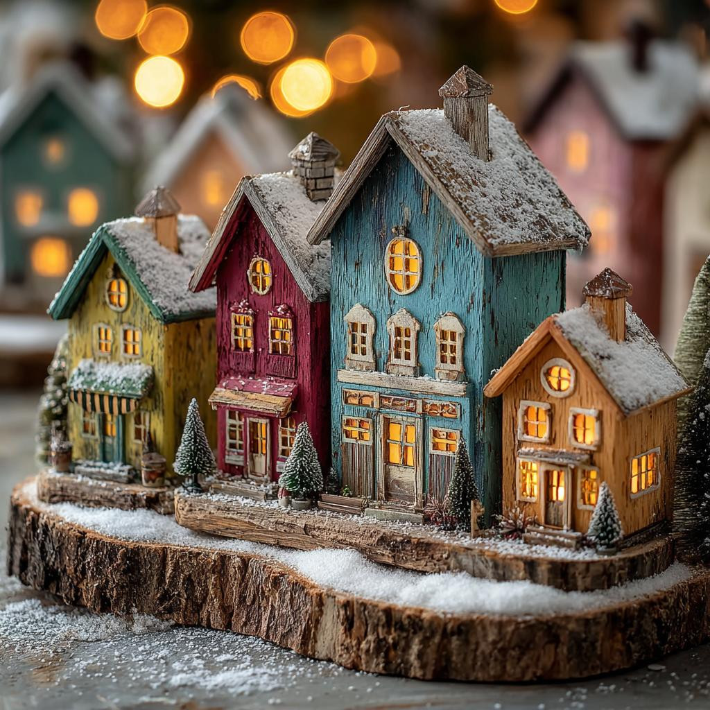 Winterhuisjes decoratie - Foto