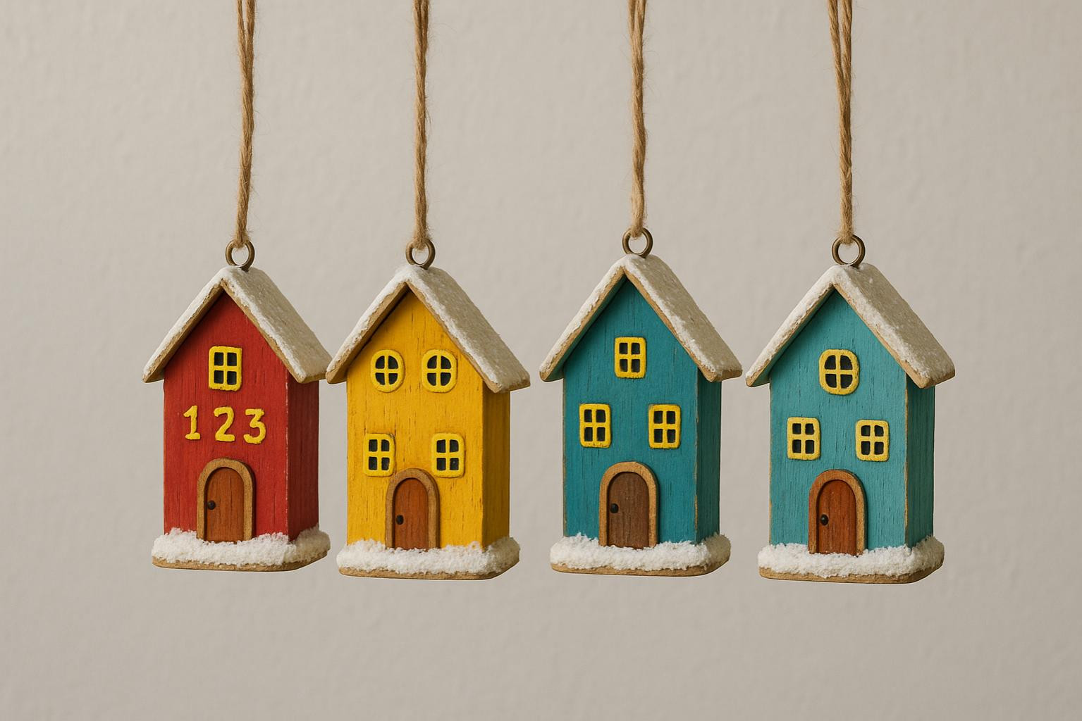 Winterhuisjes decoratie - Foto